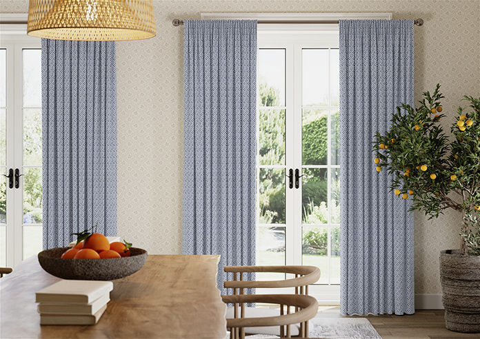 Aztec, Indigo - Made to Measure Curtains - Image 3